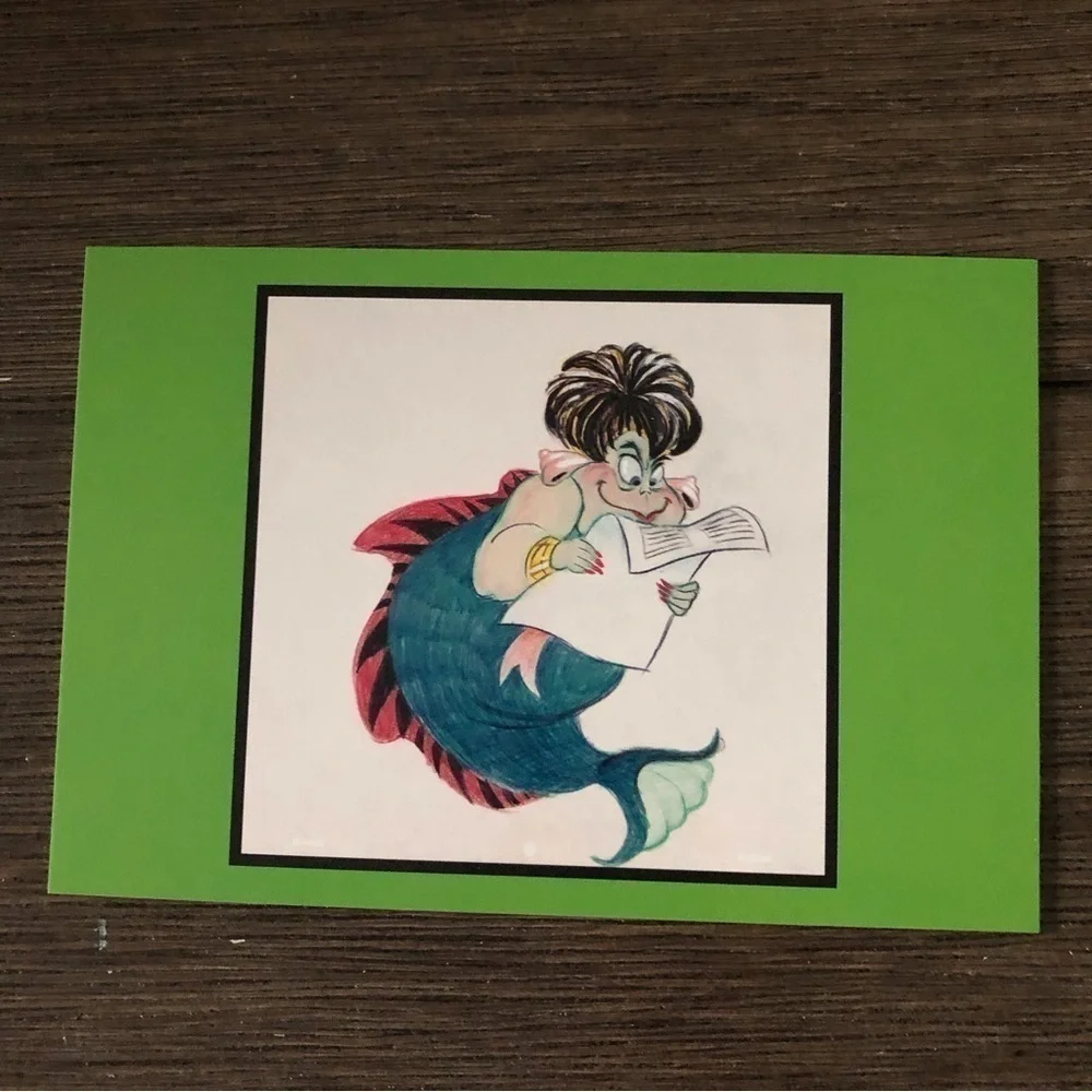 Disney Villains Postcards: The Little Mermaid: Ursula 4 pack.